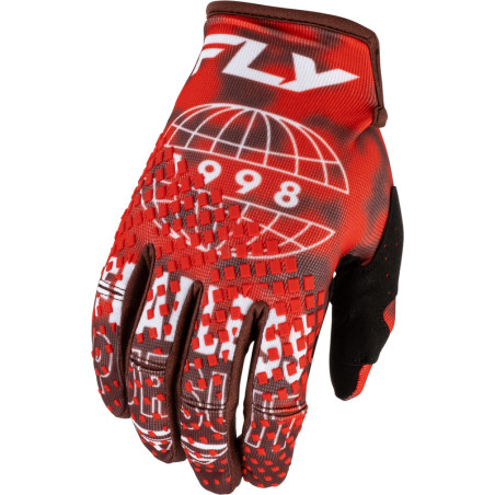 FLY RACING Kinetic Blur Handschuhe - Rot/Braun