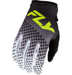 FLY RACING Kinetic Fade Handschuhe - Schwarz/Weiß/Hi-Vis