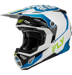 FLY RACING Formula CP Charge Jugendhelm - Weiß/Blau/Schwarz