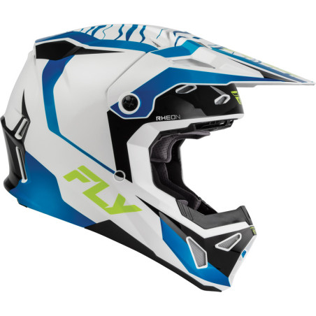 FLY RACING Formula CP Charge Youth Helmet - White/Blue/Black - size YL