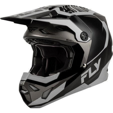 FLY RACING Formula CP Charge Jugendhelm - Schwarz/Grau/Light Grau
