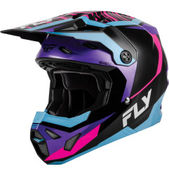 FLY RACING Formula CP Charge Youth Helmet - Black/Purple/Pink/Blue