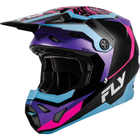 Casco infantil FLY RACING Formula CP Charge - negro/violeta/rosa/azul