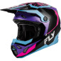 FLY RACING Formula CP Charge Jugendhelm - Schwarz/Lila/Rosa/Blau - Größe YL