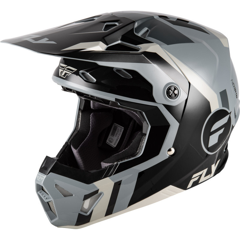 Casque enfant FLY RACING Formula CP Seal - noir/gris/Light Grey - taille YL Casque enfant FLY RACING Formula CP Seal - noir/gris/Light Grey - taille YL