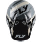 FLY RACING Formula CP Seal Jugendhelm - Schwarz/Grau/Light Grau - Größe YL