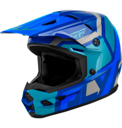 Casque enfant FLY RACING Kinetic Scrap - bleu/Light Blue/gris