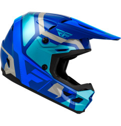 Casco infantil FLY RACING Kinetic Scrap - azul/Light Blue/gris