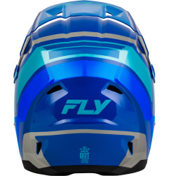 FLY RACING Kinetic Scrap Jugendhelm - Blau/Light Blue/Grau