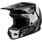 FLY RACING Kinetic Scrap Jugendhelm - Schwarz/Weiß/Grau