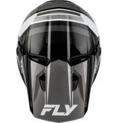 FLY RACING Kinetic Scrap Jugendhelm - Schwarz/Weiß/Grau