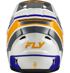 FLY RACING Kinetic Scrap Youth Helmet - White/Orange/Blue/Grey