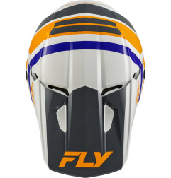 FLY RACING Kinetic Scrap Youth Helmet - White/Orange/Blue/Grey