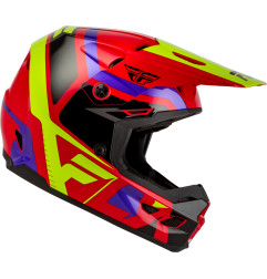 Casque enfant FLY RACING Kinetic Scrap - rouge/Hi-Vis/violet/noir