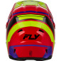 FLY RACING Kinetic Scrap Jugendhelm - Rot/Hi-Vis/Lila/Schwarz