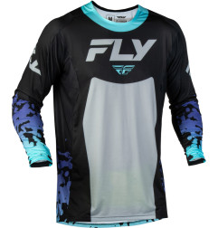 FLY RACING Lite Flake Youth Jersey - Black/Grey/Multi