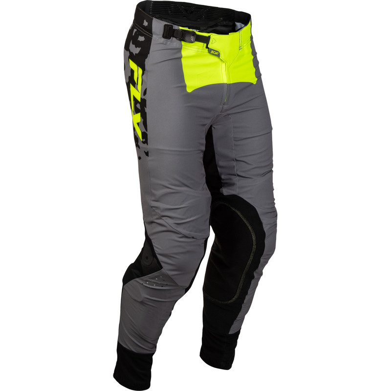 FLY RACING Lite Flake Jugend Hose - Grau/Hi-Vis/Schwarz - Größe 26