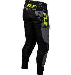 FLY RACING Lite Flake Jugend Hose - Grau/Hi-Vis/Schwarz