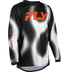 Camiseta infantil FLY RACING Kinetic Torch - negro/blanco/naranja