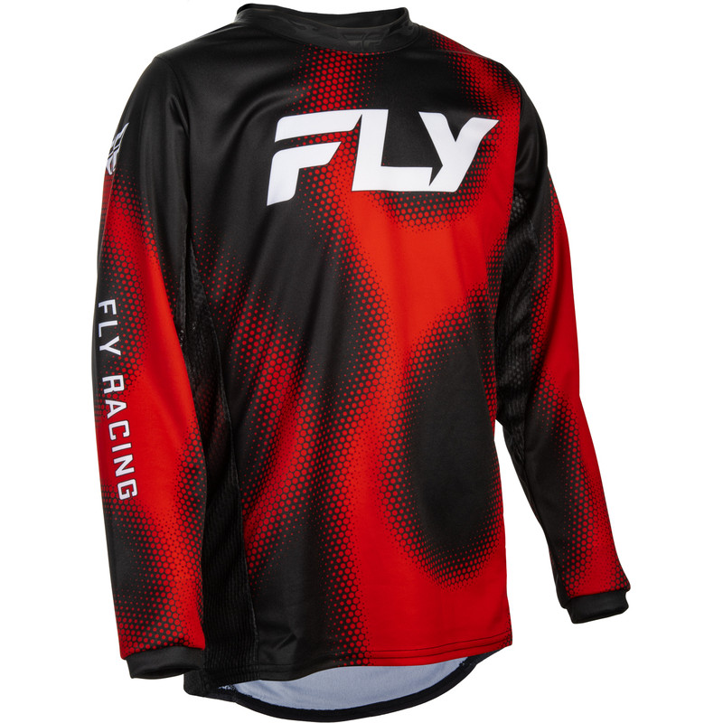 Camiseta infantil FLY RACING Kinetic Torch - negro/rojo/blanco