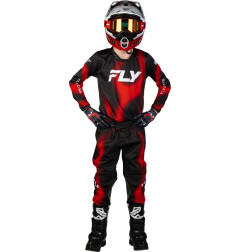 FLY RACING Kinetic Torch Jugend Jersey- Schwarz/Rot/Weiß