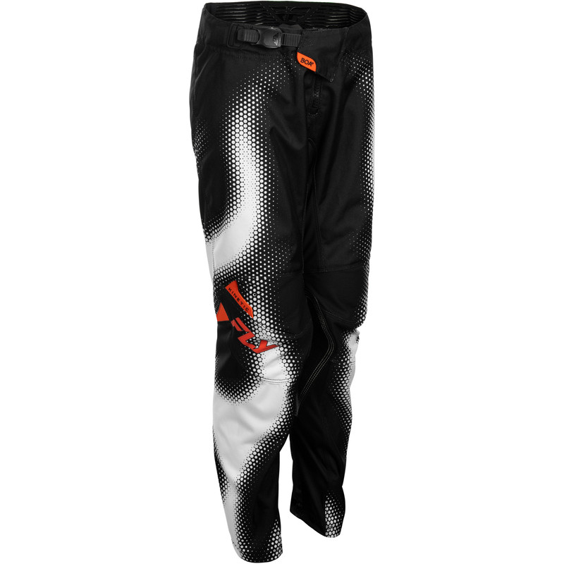 FLY RACING Kinetic Torch Jugend Hose - Schwarz/Weiß/Orange