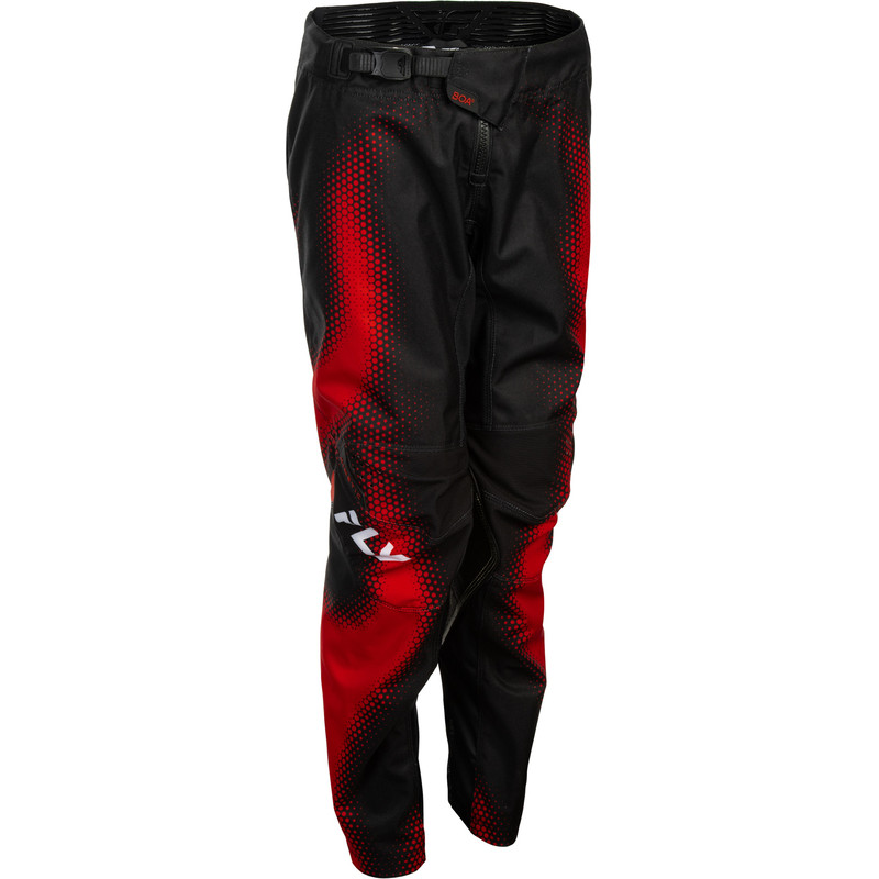 FLY RACING Kinetic Torch Jugend Hose - Schwarz/Rot/Weiß