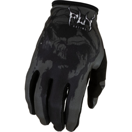 FLY RACING Youth Lite Dark Series Handschuhe - Grau/Schwarz