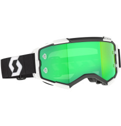 SCOTT Fury Goggle - Black/White Green Chrome Works Lens