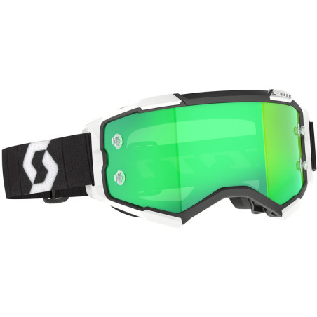 Masque SCOTT Fury - noir/blanc écran Green Chrome Works