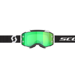 SCOTT Fury Goggle - Black/White Green Chrome Works Lens