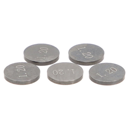 Pastillas de reglaje de válvulas (lote de 5) PROX Ø9,48 mm para YAMAHA, SUZUKI, KAWASAKI, HONDA, FANTIC, HUSQVARNA y GAS GAS