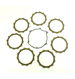 Kit de discos de fricción de embrague ATHENA + junta de tapa para KAWASAKI KX 125 de 2003 a 2008