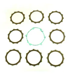 Kit disques garnis d'embrayage ATHENA + joint de carter pour KAWASAKI KX 250 1990