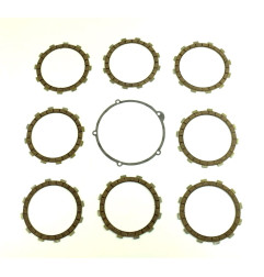 ATHENA Clutch Friction Plate Kit + cover gasket for GAS GAS EC 200, EC 250, EC 300, ECF 400, ECF 450, MC 250, MX 250 1997-2014