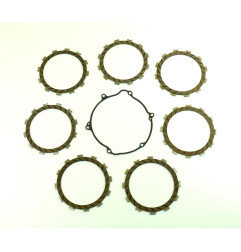 Kit de discos de fricción de embrague ATHENA + junta de tapa para KAWASAKI KX 125 de 1997 a 2002