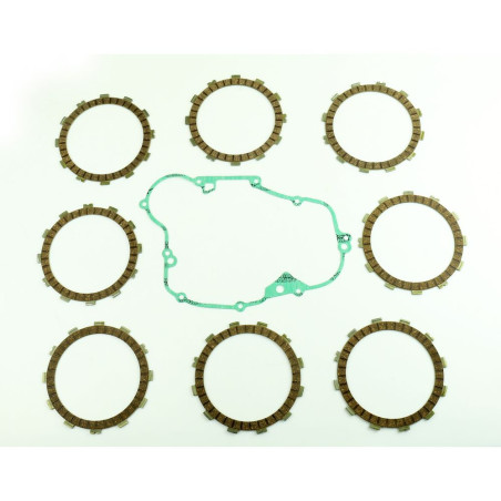 Kit disques garnis d'embrayage ATHENA + joint de carter pour KAWASAKI KX 500 de 1988 à 2004