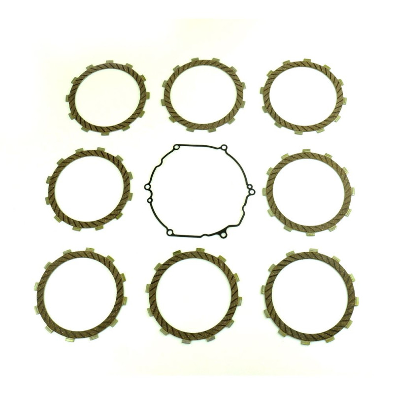 Kit disques garnis d'embrayage ATHENA + joint de carter pour KAWASAKI KX 250 de 2005 à 2008