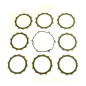 Kit de discos de fricción de embrague ATHENA + junta de tapa para KAWASAKI KX 250 de 2005 a 2008