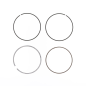 ATHENA Piston Ring Set Ø77 mm for YAMAHA WRF 250, YZF 250 and FANTIC XEF 250, XXF 250 2016-2024