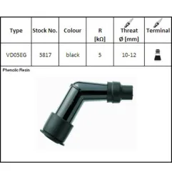 NGK spark plug cap for KTM EXC 450, EXC 525, SMR 450, SXF 250, SXF 450, BETA EVO 250, EVO 300 and HUSQVARNA FC 250, FE 250