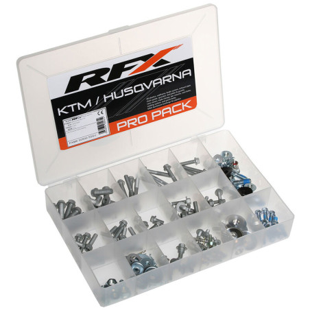 Tornillería RFX para KTM EXC 200, EXC 250, EXC 300, EXCF 250, SX 250 y HUSQVARNA TC 250, TE 250, TE 300 de 2001 a 2025