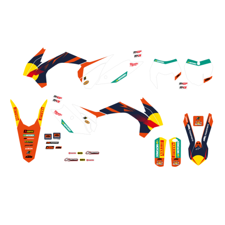 Kit de adhesivos BLACKBIRD para KTM EXC 125, EXC 200, EXC 250, EXC 300, EXC 450 de 2013 a 2016