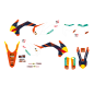BLACKBIRD Dekor-Kit für KTM EXC 125, EXC 200, EXC 250, EXC 300, EXC 450 2013-2016