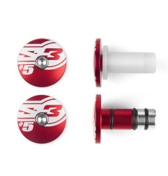 Embouts de guidons S3 End 5 Ø12mm rouge