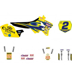 Kit déco TECNOSEL Replica Team pour SUZUKI RM 125, RM 250 de 2001 à 2008