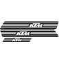 Kit déco TECNOSEL Replica OEM -76 fond noir pour KTM GS 125, GS 125/6, GS 250 de 1974 à 1976