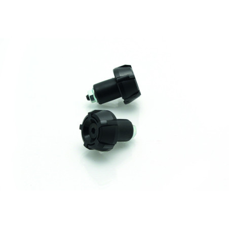 Embouts De Guidon Aluminium V PARTS Spark Ø18mm - Noir/Noir