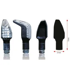 Clignotants BIHR Boomerang LED noir universel
