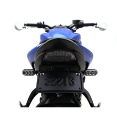 DENALI T3 Switchback M8 LED 3in1 Blinker-Rücklicht-Kombination Gehäuse Schwarz / Linse Klar (Paar), Hinten